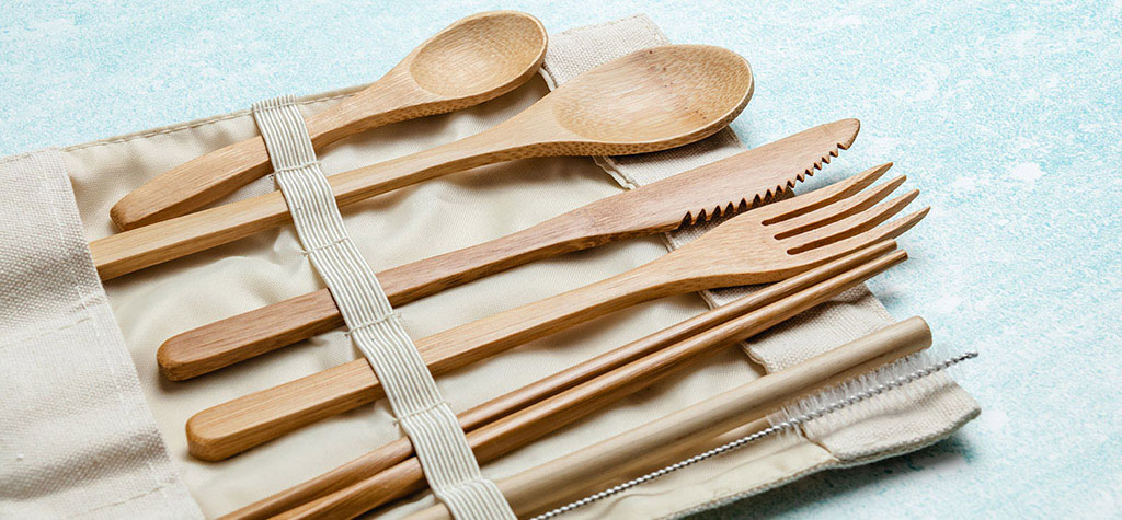 Bamboo Plastic Utensil Disposable Cutlery EcoFriendly