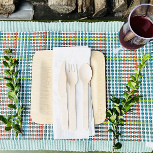 bamboo biodegradable compostable cutlery spoon fork knife