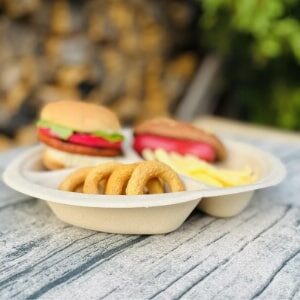 3 compartment plate compostable deep