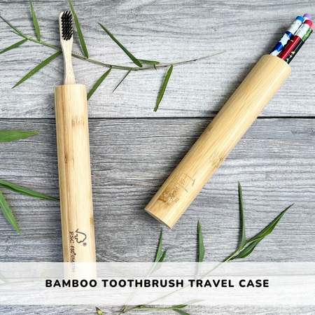 bamboo toothbrush tube travel case sustainable ecofriendly