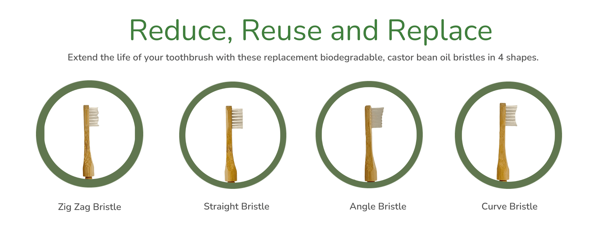 Bamboo toothbrush organic bristle dental oral care