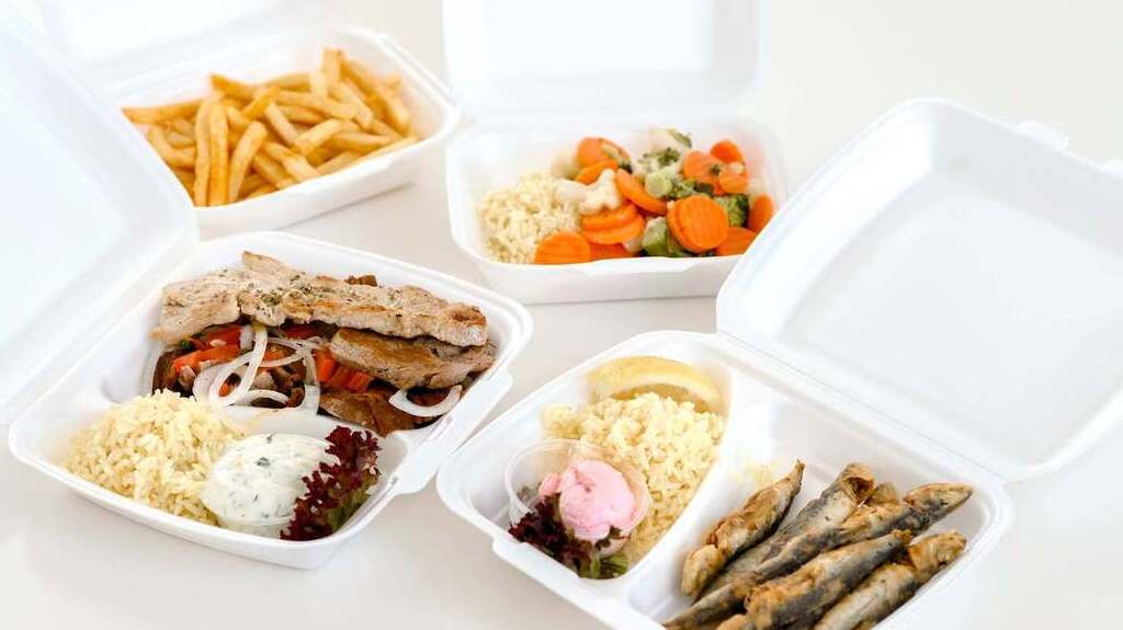 restaurant food containers take away food delivery sustainable plastic ban